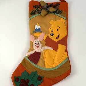 Vintage 90's Disney Winnie The Pooh and Piglet 3D Stocking